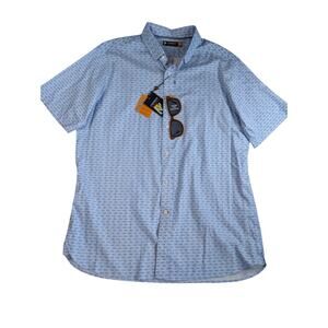 CREMIEUX Performance Fishing Shirt Mens Large Blue Stretch Wicking NWT